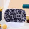 Bolsa de Almacenamiento de Cosméticos con Estampado de Leopardo para Mujer, Bolsa de Maquillaje de Peluche de Gran Capacidad, Bolsa de Almacenamiento Portátil para Viaje, Regalo