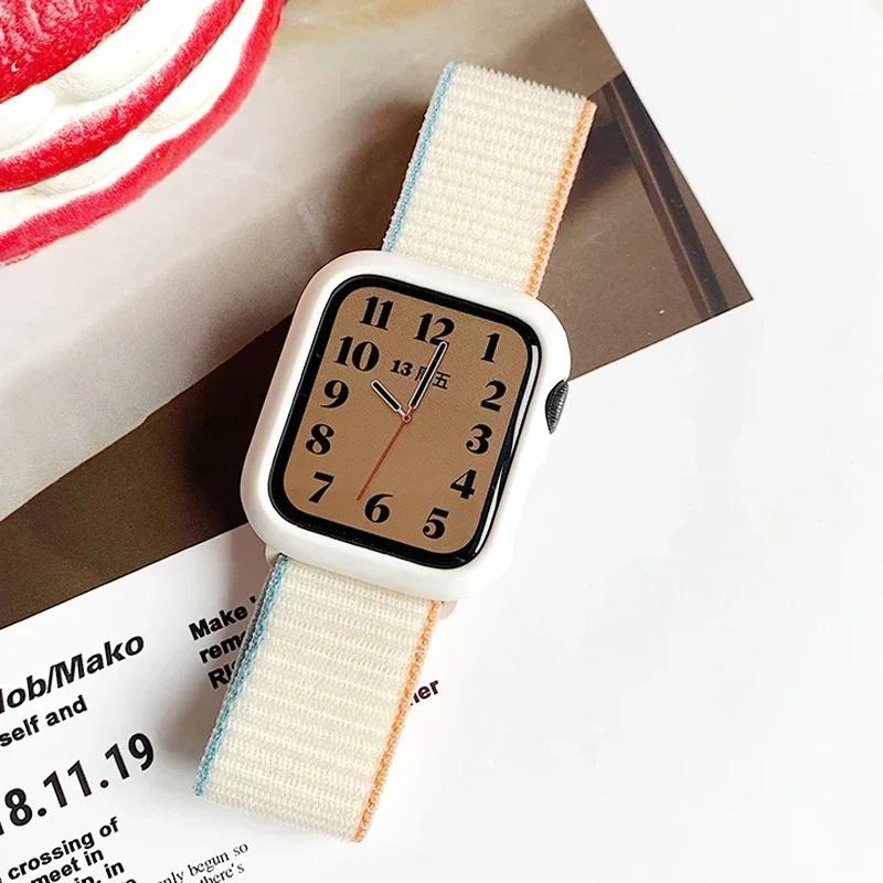 Nylon Band for Apple Watch Strap 49mm 45 41mm 44mm 40mm 42mm 38mm Adjustable Elastic Bracelet iWatch Ultra Series 9 3 4 5 SE 678