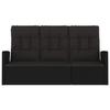 VidaXL Banc de jardin inclinable et coussins noir 173cm résine tressée 362183
