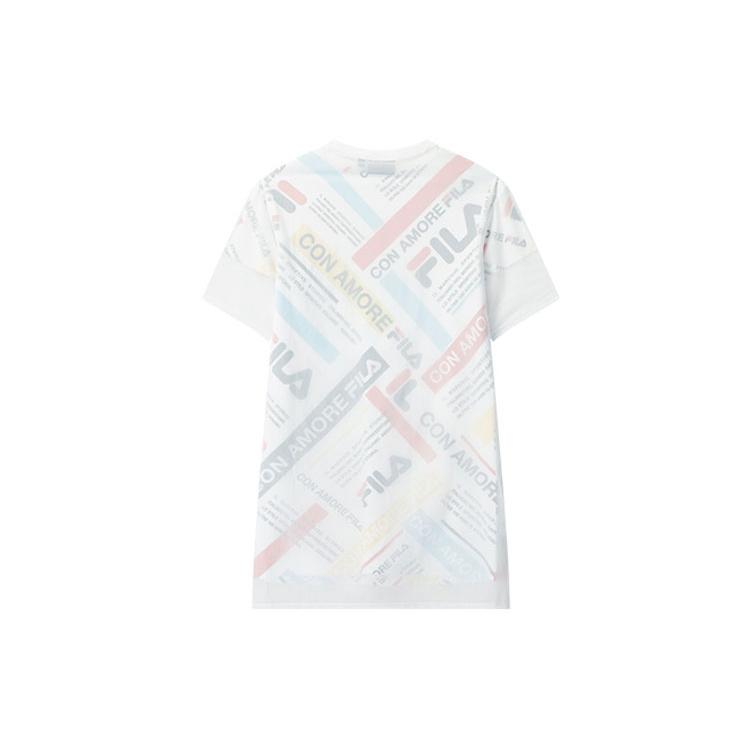 

New FILA Short Sleeved Dress Women s Standard White F51W128308FWT S