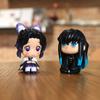8Pcs/Set Anime Figures Demon Slayer Kimetsu No Yaiba Q Version Sitting Tanjiro Nidouzi Inosuke Zenizu Figurine Model Doll Gift