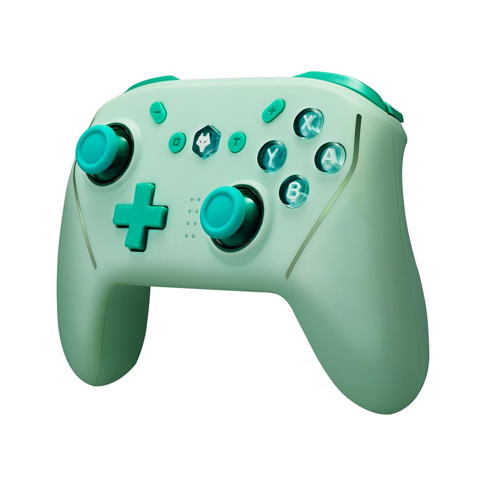 

Беспроводной геймпад NBCP Switch Pro с функцией Hidden Back Rapid Wireless Turbo, совместимый с и японской инструкцией в комплекте, кнопки, Fire, Mode, 6-осевой гироскоп, Switch, PC, зелёный