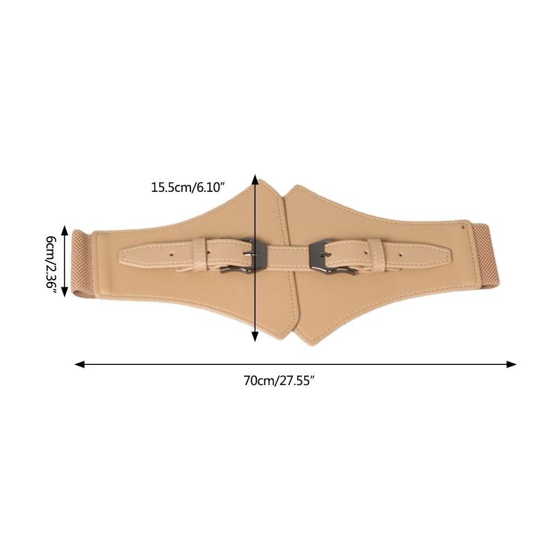 Corset PU Leather Cummerbunds Strap Belts for Women Banquet Elastic Tight High Waist Slimming Body Shaping Girdle Belt