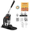 VEVOR Button Maker Machine 1.25"/32 Mm Pin Maker 500pcs Button Parts Black, with Circle Cutter, Magic Book, and Hex Wrenches, Ergonomic Handle