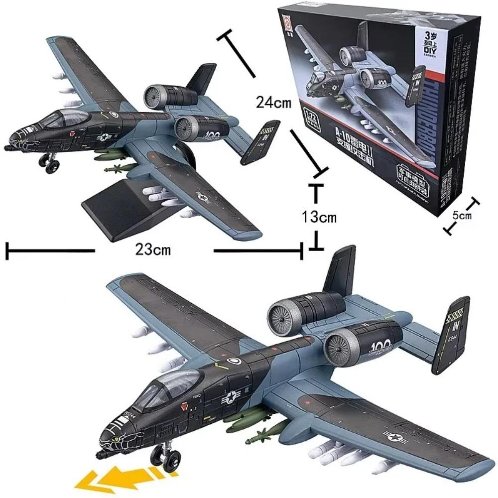 Military Series Building Blocks A-10 Thunderbolt II Support Attack Aircraft Model F14 Tomcat Fighter Toys Kids Boy Birthday Gift