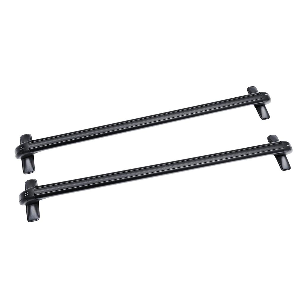Car Top Roof Rack 2Pcs 100cm Aluminum Luggage Cross Bar Carrier with Lock for 4 or 5 Door Cars Black