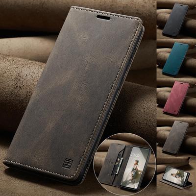 Luxuriöse magnetische Flip-Leder-Brieftasche für Samsung Galaxy S23 S22 Utlra S20 Fe S10 S9 S8 Plus Note 10 20 A14 A24