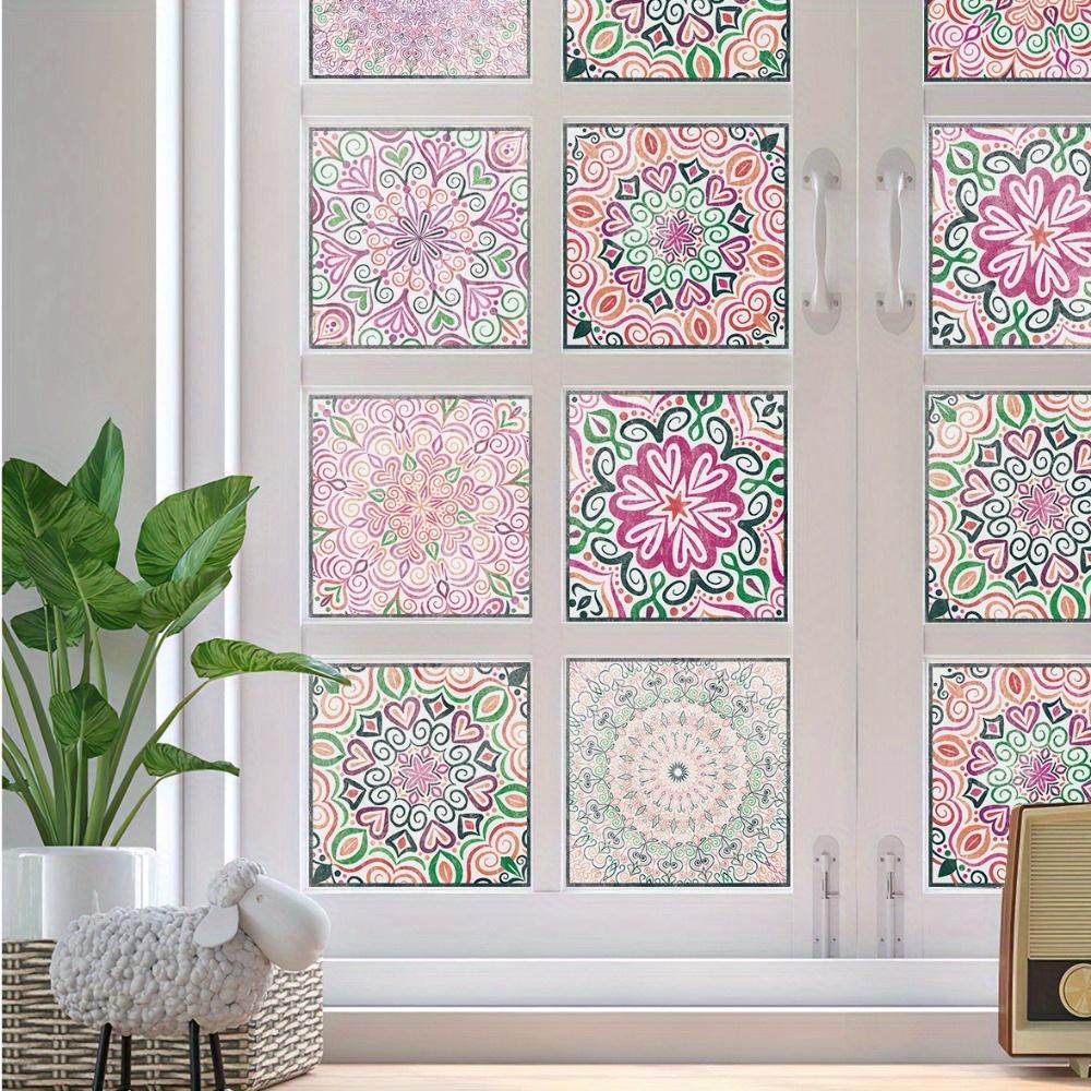 24pcs Mosaic Tile Stickers Set Waterproof Removable Peel-and-Stick Backsplash Art Mural Vintage Pattern Self-Adhesive Wall Stickers