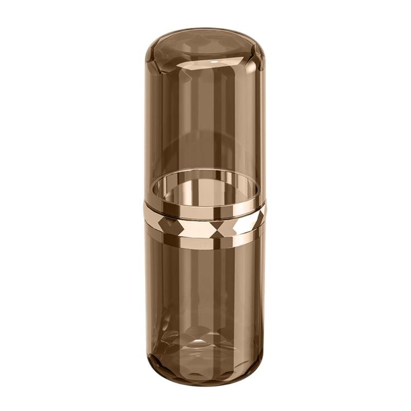 

Компактный Дорожный Стаканчик для Зубной Щетки Герметичный Дизайн Легкий Пластик для Кемпинга Деловых Поездок коричневый