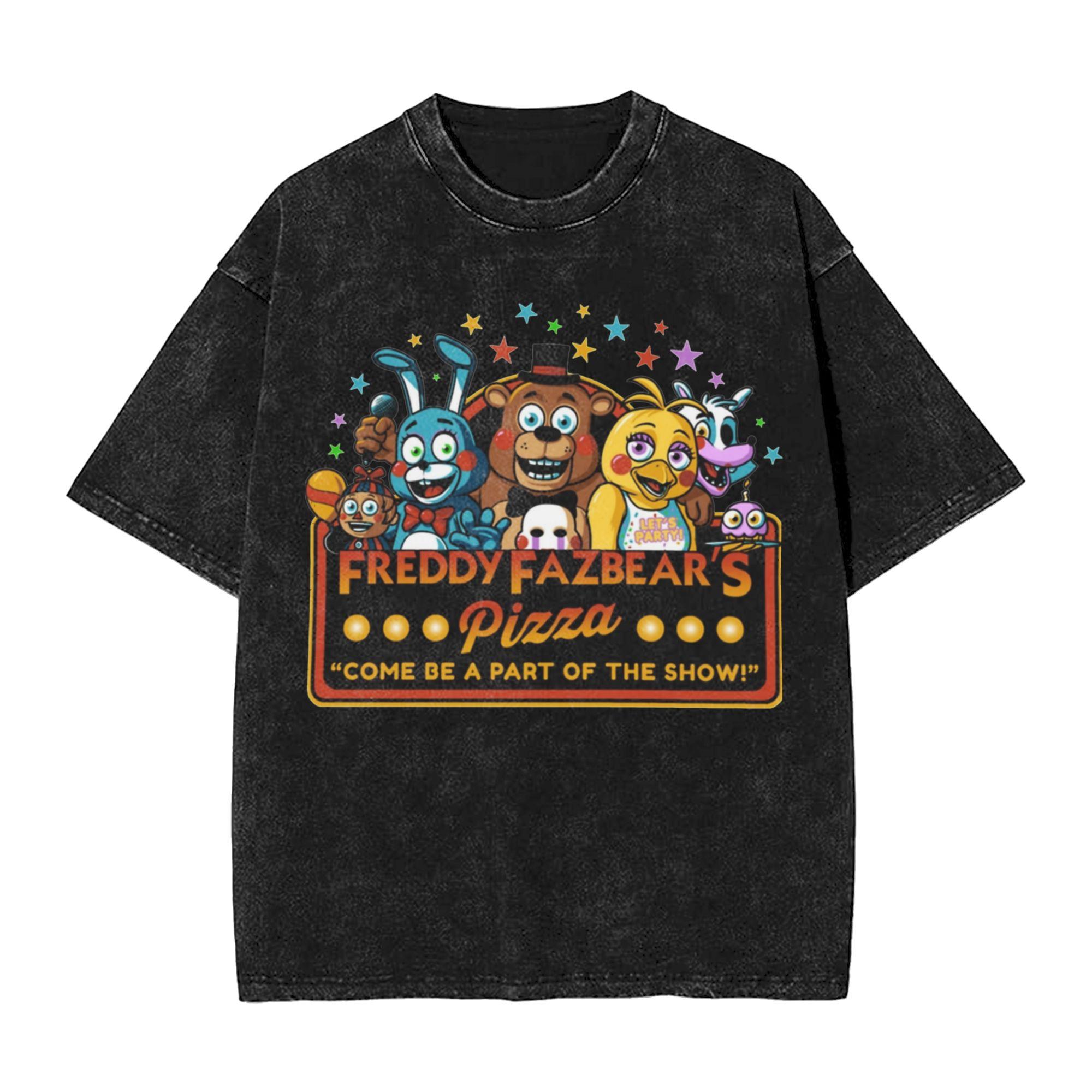 

FNAF В Фреддіс Прані Вуличний Стиль Хіп-Хоп Новинка Футболки для Чоловіків Жінок Бавовняні Оверсайз М який Комфорт Короткий Рукав S