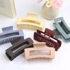 Korean style fashion matte large clip hollowed out square hair with a feminine style, braided hair, shark hair accessory