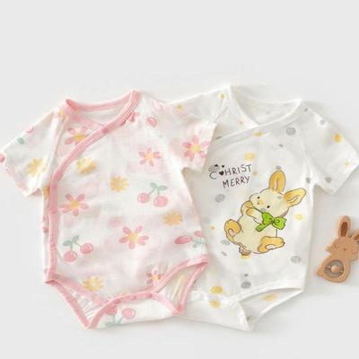 Newborn Baby Summer Rompers Cotton Infant Body Short Sleeve Baby Jumpsuit Cartoon Baby Boys Girls Romper Clothes