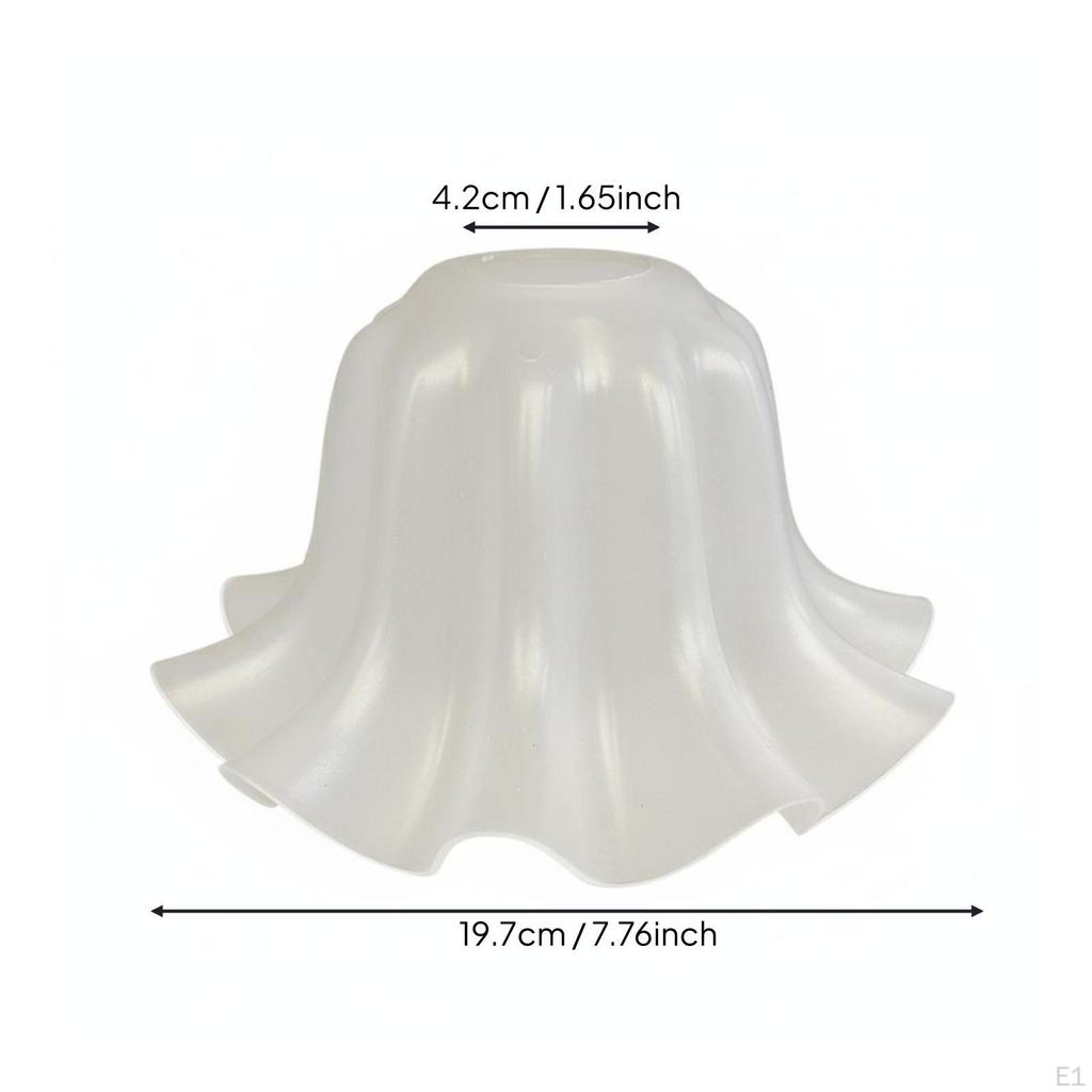 Lily of the Flower Lamp Shade Translucent Shaped Lampshade Ruffled Acrylic Cover for DIY