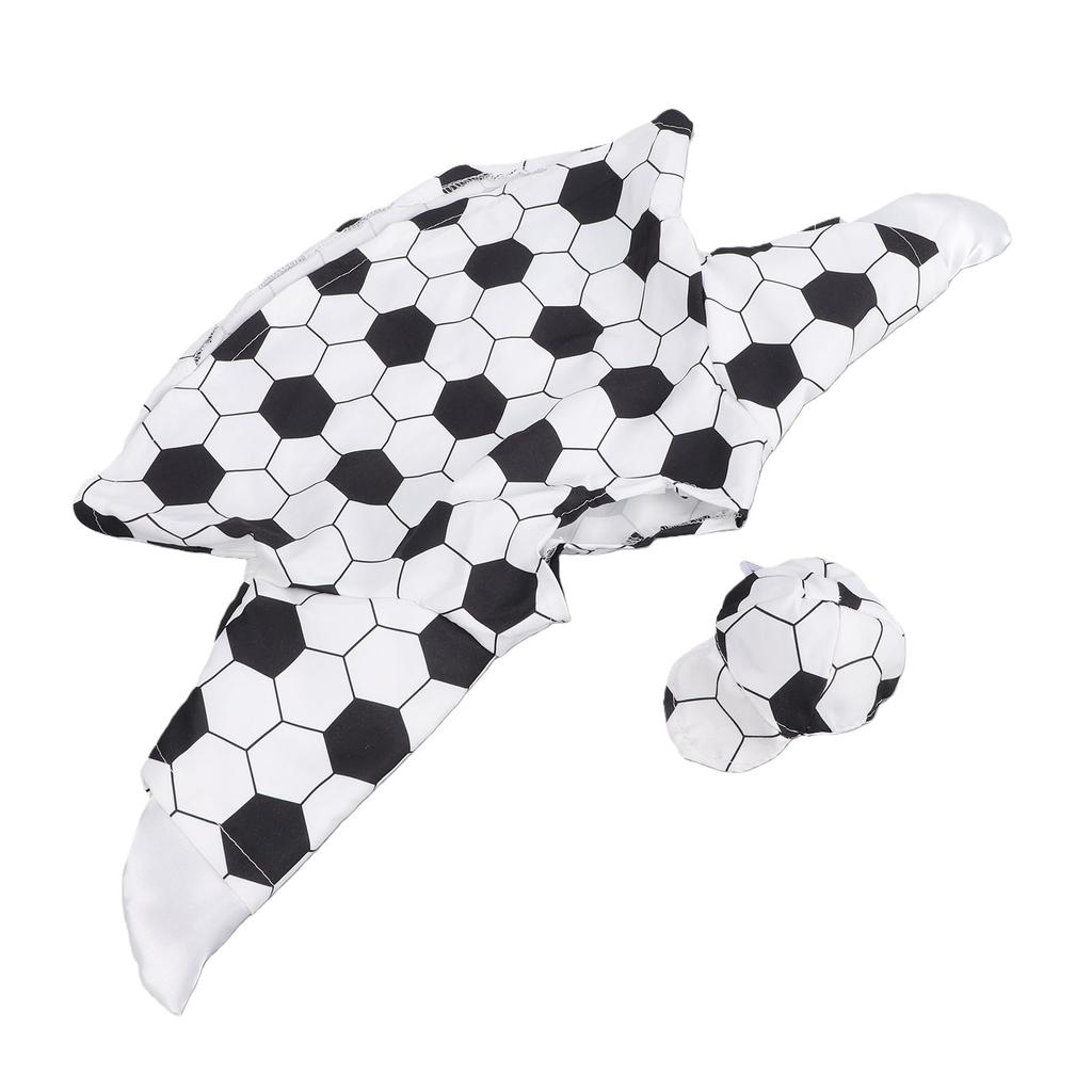 Fußball-Themen-Gans-Outfit 23 Zoll Niedliche Rasen-Garten-Gans-Kleidung Outdoor-Sport-Dekoration mit Kopftuch