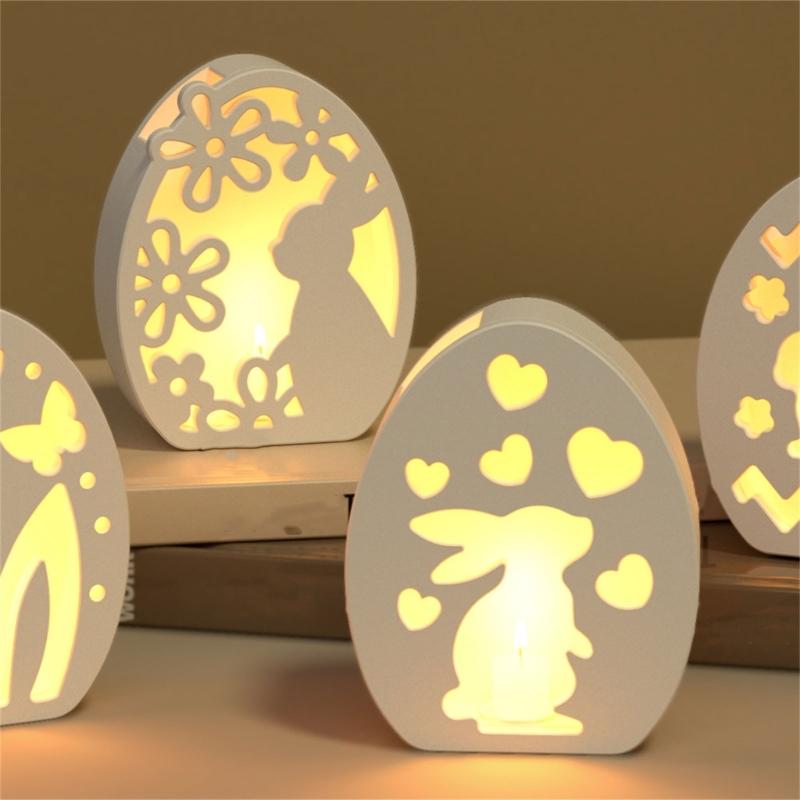 Hollowed Bunnies Silicone Candle Holder Molds for Making Tealight Holder Candle Stand Home Decoration Epoxy Resin Molds