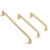 Oukali Wholesale Modern Furniture Cabinet Handle Kitchen Drawer Zinc Alloy Gold Dresser Wardrobe Pull Handles