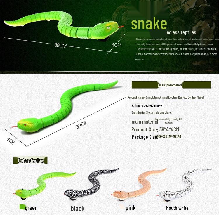 Remote Control Electric Prank Snake Toy - Simulated Rattlesnake Movement