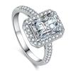 Lindon Classic Copper Alloy Zircon Ring Ladies Jewelry Wedding Promise Party Gift