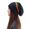 Striped Color Jamaica Knitted Hat Hip Hop Hat Skull Caps Weaving Reggae Hat  Winter Autumn
