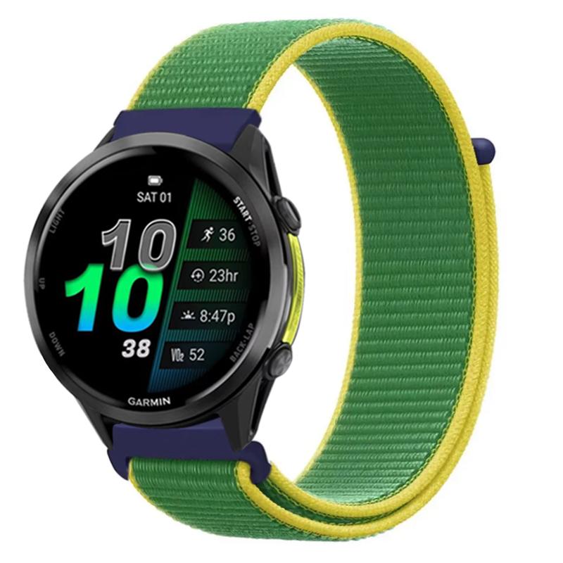 Cinturino in Nylon da 22mm 20mm per Garmin Forerunner 970 570 165 965 55 Venu 3 Stile Bandiera Braccialetto alla Moda Garmin Active 6 Approach S50