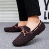 2025 Mens Moccasin Brown Black Loafers Men Leather Shoes Luxury Designer Brand Fashion Sneakers Flats Slip on Lightweight