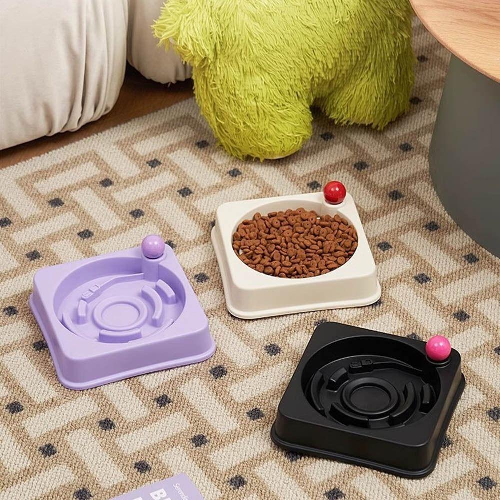 

Non Slip Dog Bowl Anti-Gulpin Cat Bowl Puppy Bowl Slow Feeder Bowl Pet чёрный