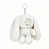 Soft Fluffy Long Eared Bunny Plush Keychains Cute Flower Decor Multiple Colors For Kids Girls Backpack Gifts