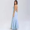 French niche suspender dress women's autumn vacation style elegant waist strap super long fishtail dress