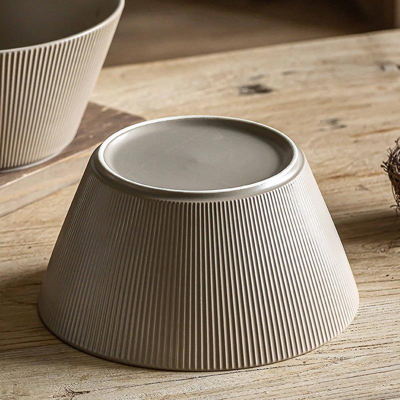 Suwen Serie Vertikales Muster Matt Suppenschale Praktisch Große Nudelschale Mao Xuewang Große Schale Haushalts-Muss-Eingang Gemüseschale