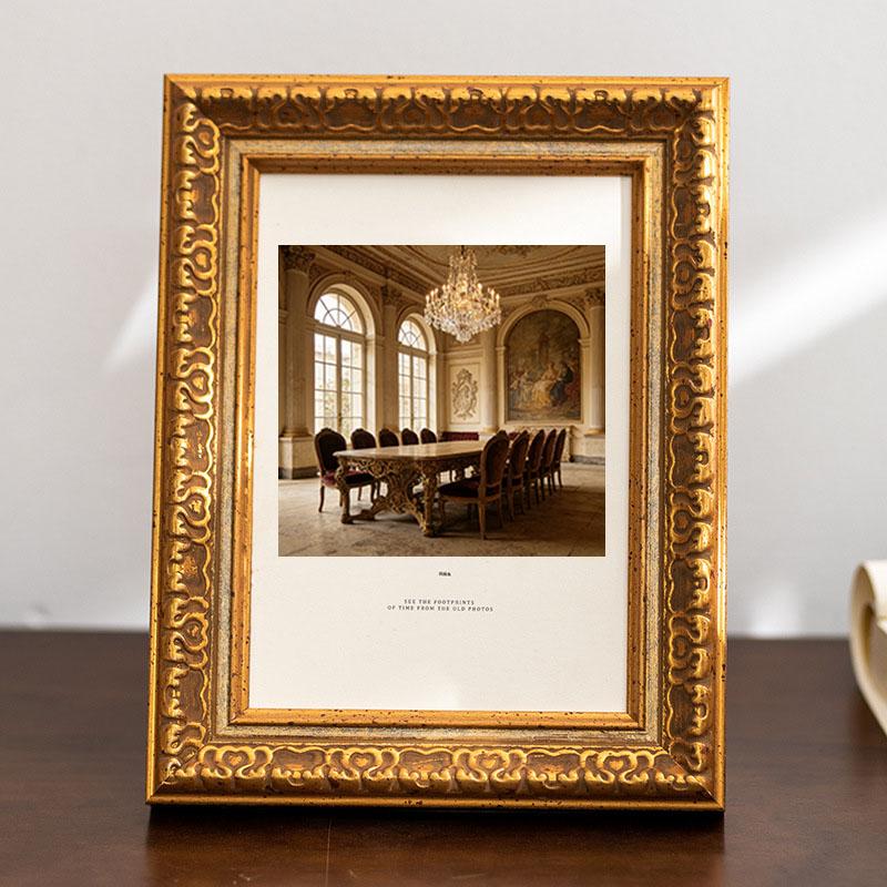 Picture Frame Hanging Wall 5-10 inch Horizontal Resin Frame Table A4 American European Wedding Dress Palace Retro Picture Frame 7inch