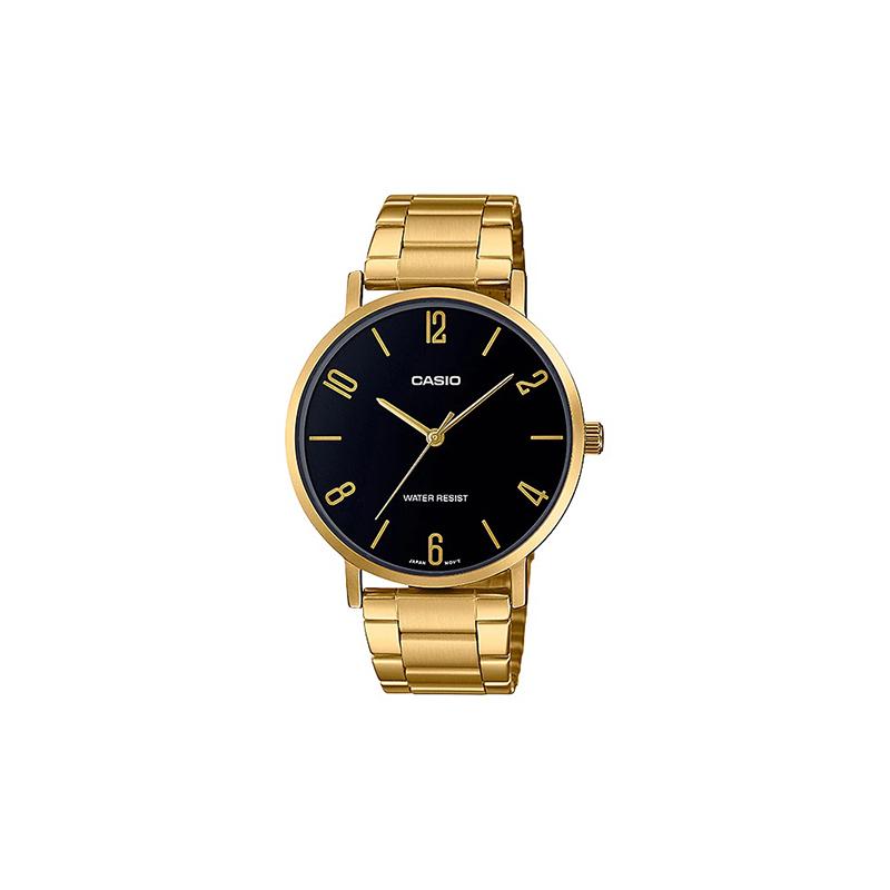 

Casio CASIOSTANDARD Series Classic Simple Exquisite Fashion Black Waterproof Tri-fold Buckle Quartz Movement Stainless Steel Strap MTP-VT01G-1B2 чорний