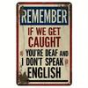 Retro Humor Metal Wall Sign for Living Room