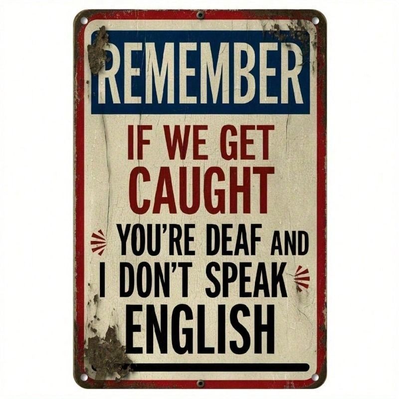 

Retro Humor Metal Wall Sign for Living Room