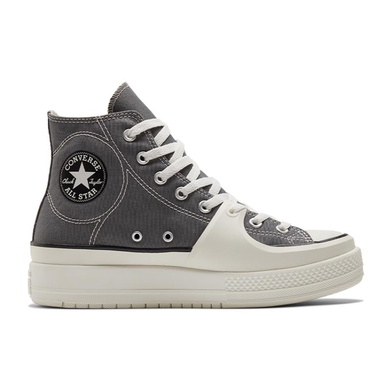 Converse Chuck Taylor All Star Construct Trendige Vielseitige High-Top Canvas-Schuhe Unisex Grau-Weiß