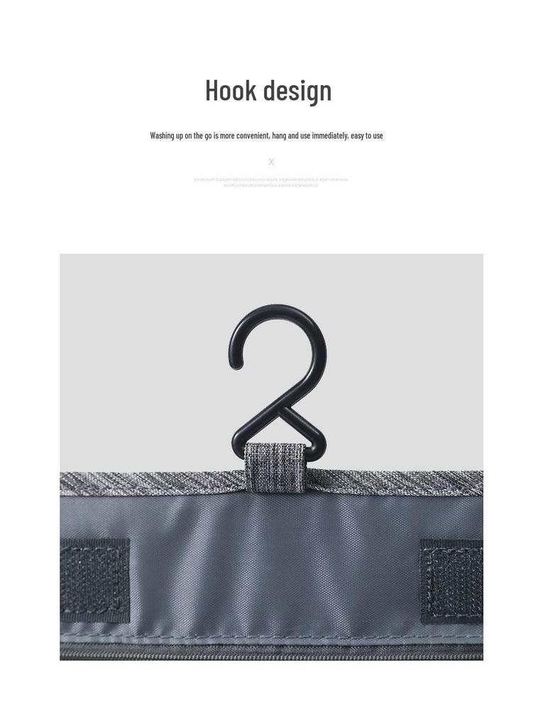 Cationic Hanging Toiletry Bag: Wet/Dry Separation Frosted Makeup Travel Organizer