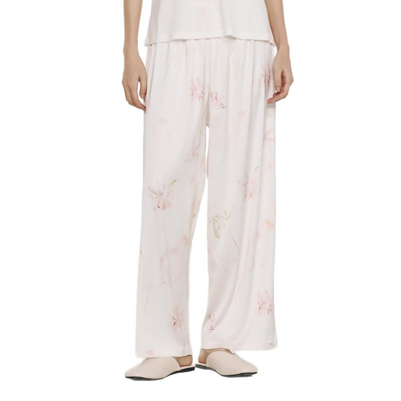 2026 Trendy Chinese-Style Women's Pajama Pants with Large Prints: Versatile for Home or Outdoor Wear In Spring, Autumn, and Summer.