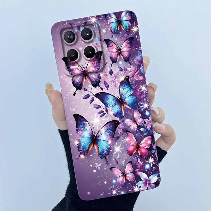 For Realme 8 Pro / Realme 8 4G 5G Phone Case Simplicity Flower Liquid Silicone Cover Realme8 8Pro RMX3085 RMX3081 RMX3241 Fundas