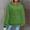 Women's Fashionable Casual Solid Color Long Sleeved Hooded Pocket Pullover Sweater Sweatshirt Top