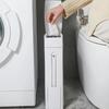 Bathroom Crevice Trash Can Space Saving Press Trash Can With Toilet Brush Narrow Garbage Can Litter Bin Garbage Container