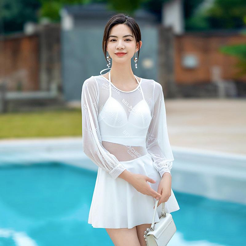 Xigeer Women's One-Piece Halterneck Slimming Swimsuit - 2023 Korean Style
