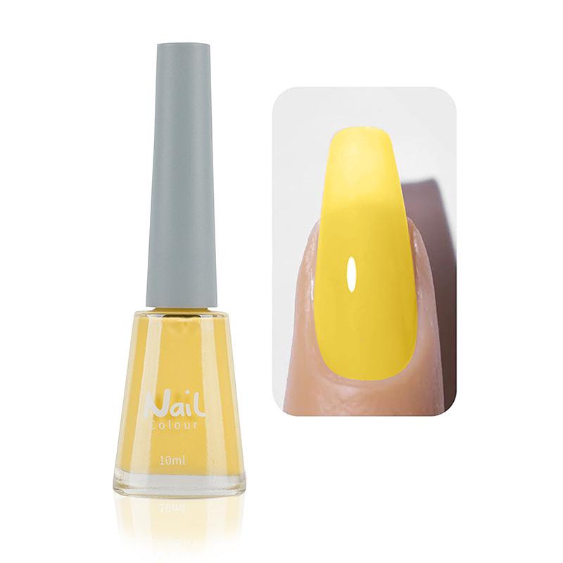 Oil-based Nail Polish Non-peeling Non-bake Fast-drying Lasting Nude Color Transparent Nail Salon Full Set of Nail Polish