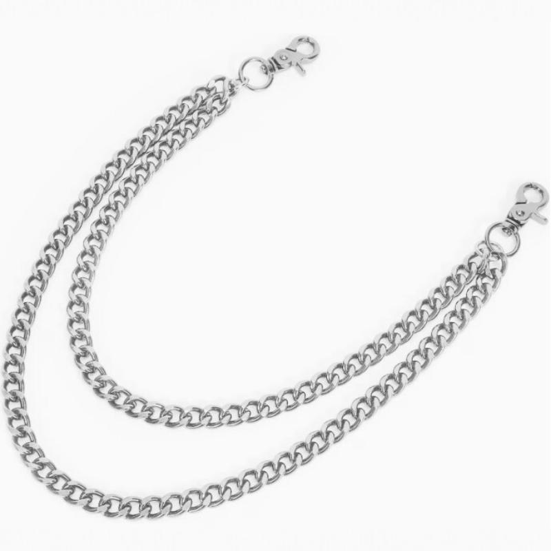Chaîne de taille Punk Unisexe Porte-clés Long à Poche Légère pour Étudiant Port Quotidien Accessoire Anti-perte