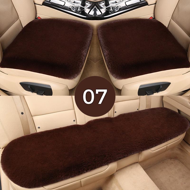 Plush Seat Cover Set Universal Luxury Car Seat Cushion Auto Protector Mat Winter Soft Warm Fur Cover Auto Interior