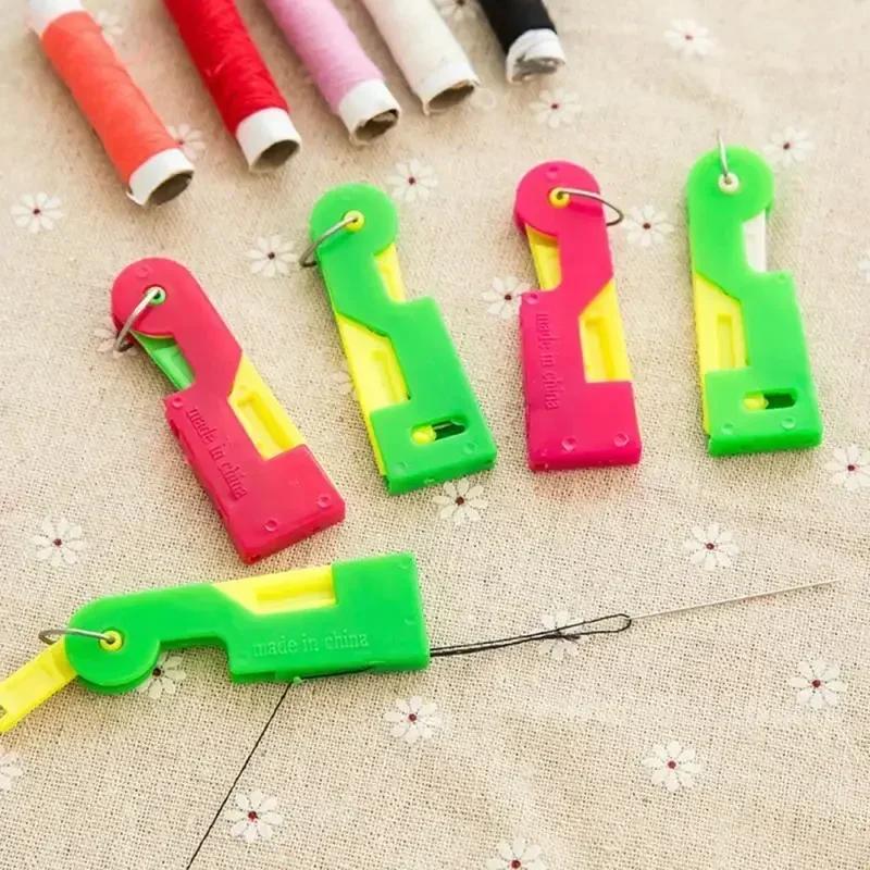 2/5pcs Automatic Needle Threader Elderly Self-Thread Guide Sewing Needle Device for Hand Stitching Machine Quick Needle Threadin