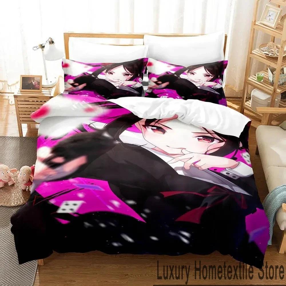Anime Kaguya-sama Love Is War Bedding Set Duvet Cover Bed Set Quilt Cover Pillowcase Comforter King Queen Size Boys Adult