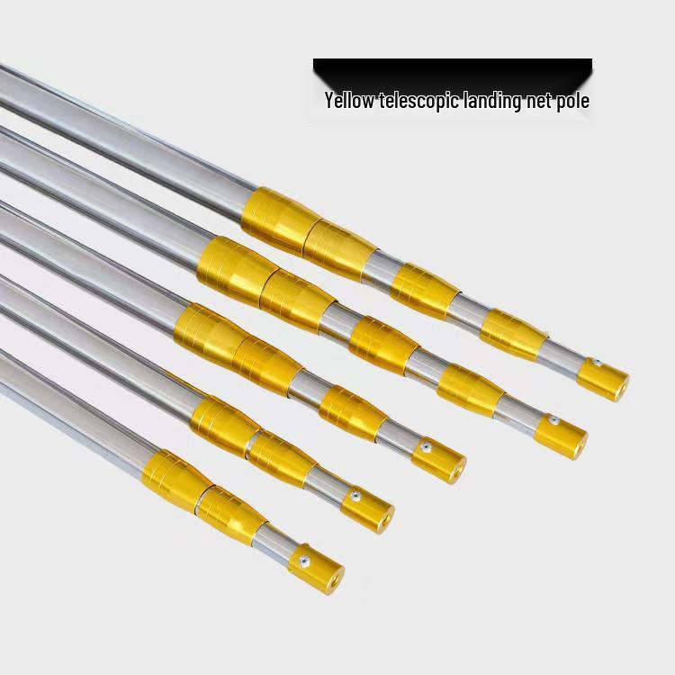 Multi-functional Telescopic Stainless Steel Pole: Landing Net, Scythe Handle, Adjustable Fruit Picker