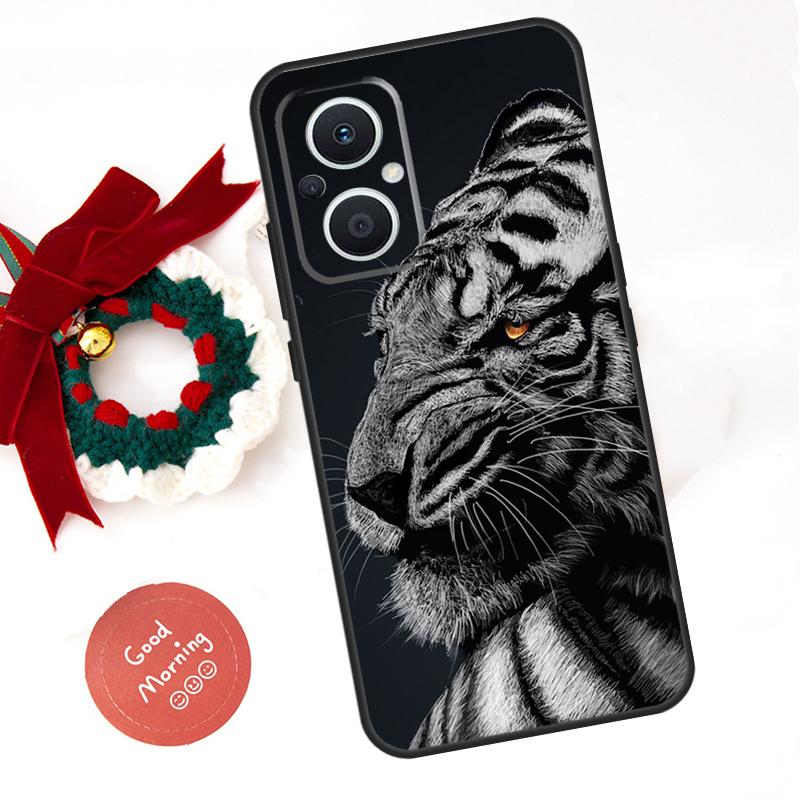 Animal Tiger Funda For OPPO Reno 8 Lite 10 11 12 13 14 Pro 11F 12F 13F 14F OPPO Find X8 X5 X6 X9 Pro Case