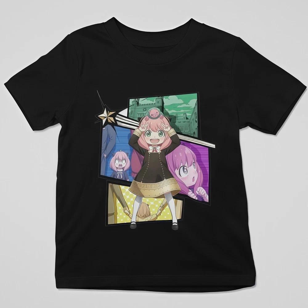 Spy X Family Anime TShirt Anya Forger Graphic Tee Black White Unisex Cute Tee S