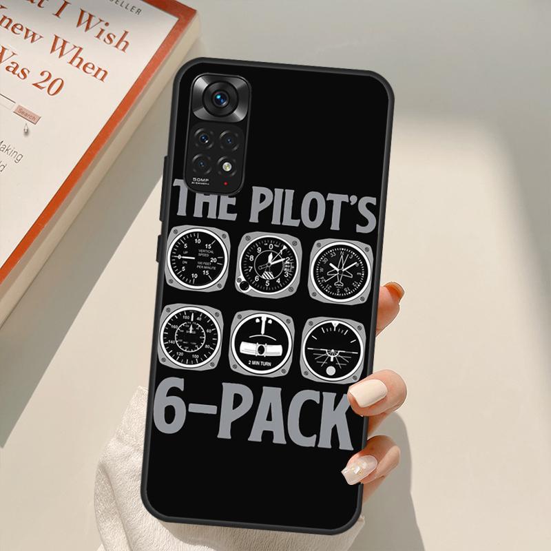 Aviation Aeroplane Pilot Cockpit Case For Xiaomi Redmi Note 11 10 Pro 8 9 9S 10S 11S 9A 9C 10A 10C K40 K50 Gaming Cover