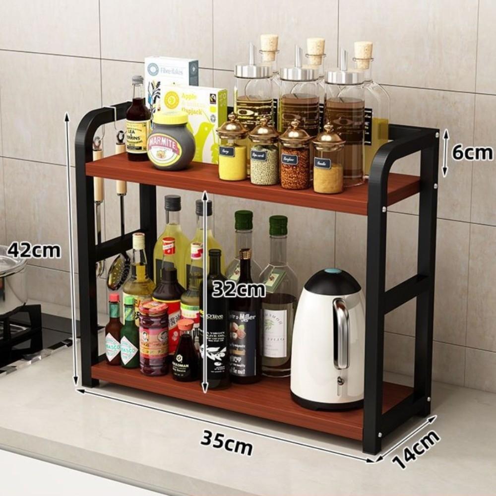 Raft Metalic de Blat cu Economie de Spațiu 2 Nivele Raft pentru Condimente Raft pentru Depozitare Condimente Utilizare Bucătărie
